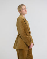 Jenna Double Breasted Stretch Velvet Blazer