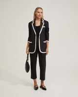 Willow Linen Jacket Contrast Trim