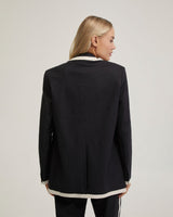 Willow Linen Jacket Contrast Trim