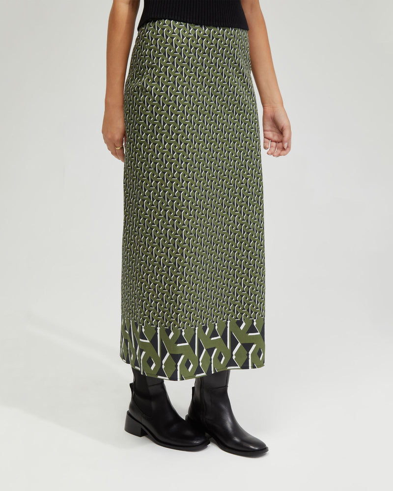 Grechen Boarder Print Skirt