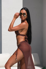 Paige Maxi Skirt Chocolate