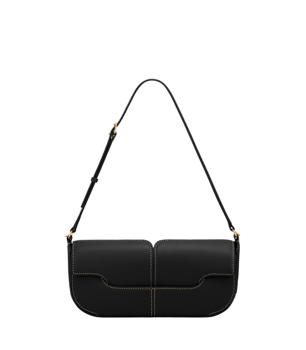 Osmo - Smooth Black with Ecru Stitching