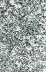 Sleeveless Corded Fit and Flare Dress With Shawl