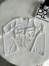 Velencia Crop Top White