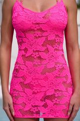 Valentina Mini Dress Neon Pink