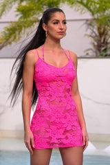 Valentina Mini Dress Neon Pink