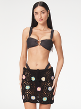 Vivi Black Flowers Skirt